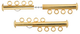 Tube Clasp – 4-Strand – Gold (1pc), NF/LF